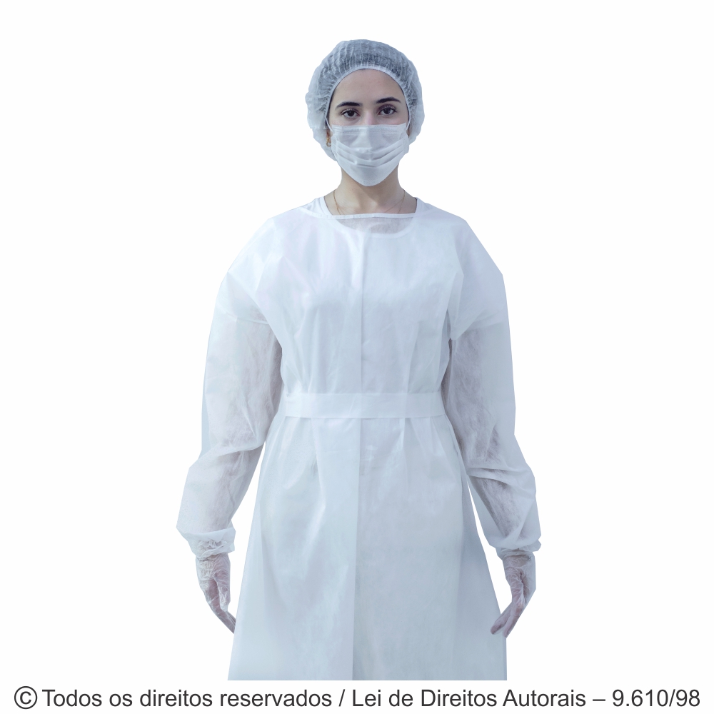 AVENTAL EM TNT 30g MANGA LONGA 140X110CM AV25
